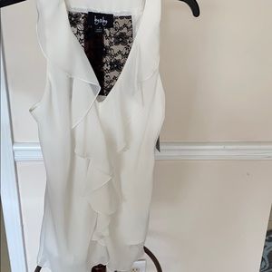 Size small white ruffle top